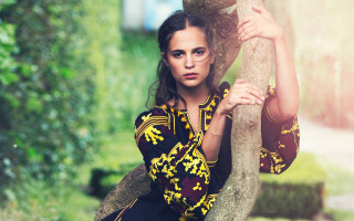 Woman dress holding tree trunk - a woman in a dress free wallpaper