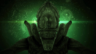 Alien green light background foreground - a green light in the background free wallpaper