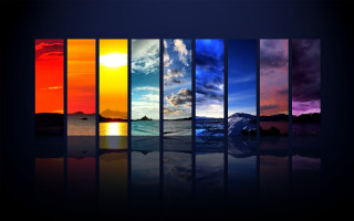 Sky water reflection sun colors - a reflection of the sun free wallpaper