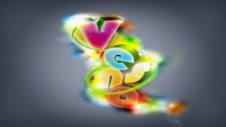 Colorful letter swirly design star - vivid color free wallpaper