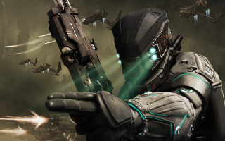 Futuristic man suit gun weapons - a gun and a gun free wallpaper