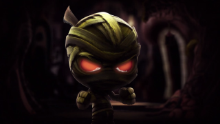 Cartoon character red eyes green - du jin free wallpaper