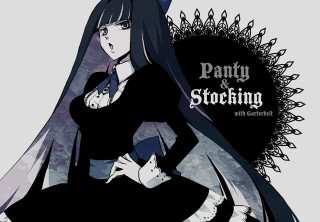 Woman black dress long hair - a banner in the background free wallpaper