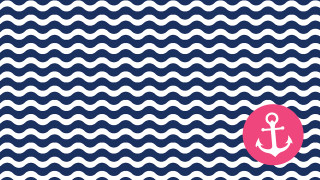 Blue white striped anchor pink - color scheme free wallpaper