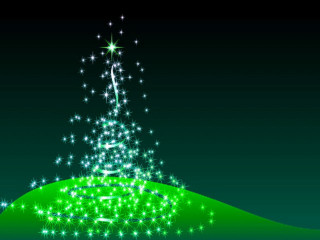 Green christmas tree hill stars - ernest william christmas free wallpaper for desktop