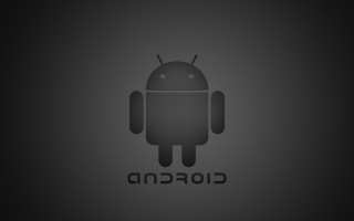 Android logo black white dark - the middle free wallpaper
