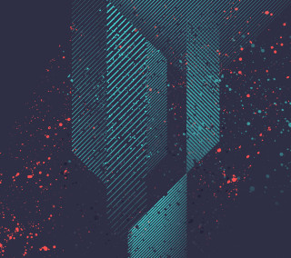 Abstract blue red arrow city - abstract background free wallpaper
