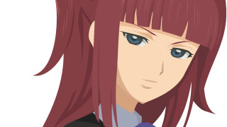 Anime girl red hair blue 3 - red hair free wallpaper