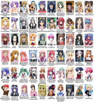 Anime multicolor characters diverse expressions - a bunch of anime characters free wallpaper