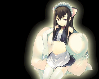 Woman white dress chair cat - 4k resolution free wallpaper