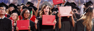 Graduation choir blonde glasses holding - dennis ashbaugh free wallpaper for desktop