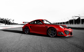 Red sports car race track 2 - redshift free wallpaper