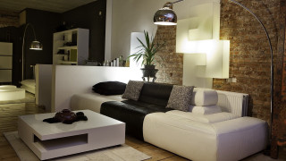 Living room couch table lamp 3 - a couch and a table free wallpaper