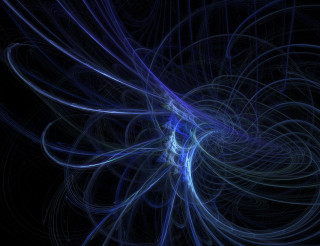 Blue abstract spiral black background - a spiral design free wallpaper