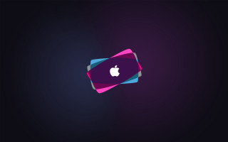 Apple logo purple blue pink - eden box free wallpaper