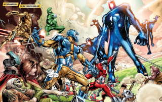 Comic book characters giant blue - a bunch of characters free wallpaper