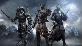 Three knights in armor dark - dark soul free wallpaper