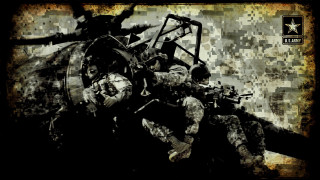 Soldier machine gun camouflage background - a soldier free wallpaper
