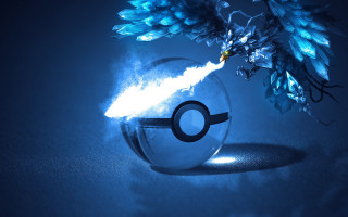 Glass ball pokemon ball blue - pokemon free wallpaper