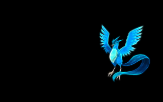 Blue bird hologram angel wings - the dark sky free wallpaper
