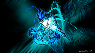 Blue black dragon blue tail - its back free wallpaper