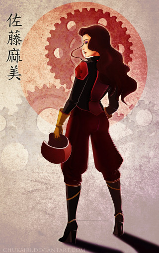 Woman red outfit red objects - panfuturism free wallpaper