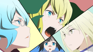 Anime characters colored hair blue - looking free wallpaper