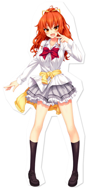 Alice prin hologram schoolgirl orange - a girl free wallpaper