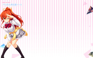 Girl cat ears pink background - wall free wallpaper for desktop