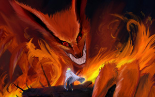 Red dragon white horse man - a red dragon free wallpaper