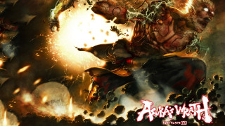 Demonic flame giant battle arcane - a huge head free wallpaper