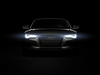 Car dark headlights glowing night 5 - its headlight free wallpaper