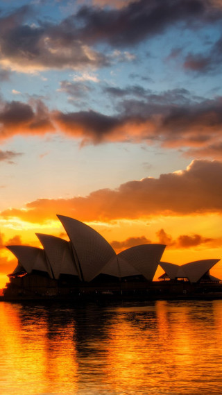 Sunset sydney opera house australia - australian tonalism free wallpaper