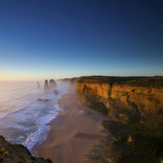 Beach cliff water distance distant - elizabeth durack free wallpaper