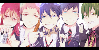 Anime characters colored hair ties - colored free wallpaper