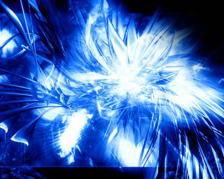 Blue abstract background flower design - alison kinnaird free wallpaper