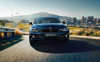Blue bmw car city skyline - constant permeke free wallpaper