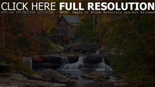 Waterfall house background caption image - cleve gray free wallpaper