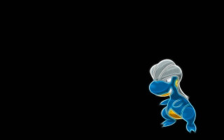 Blue yellow lizard black background 2 - pokemon free wallpaper