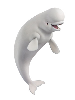 White plastic dolphin mouth open - its mouth open free wallpaper