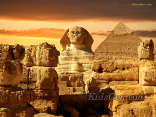Sphinx pyramid sunset pink yellow - cassius marcellus coolidge free wallpaper