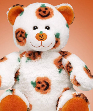 White orange teddy bear pumpkin - its face free wallpaper