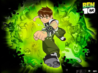 Cartoon character green background green - ben thompson free wallpaper