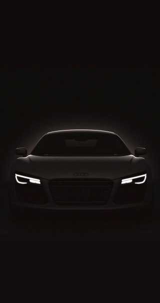 Black sports car dark headlight - a light free wallpaper