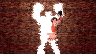 Man woman hole brick wall - a man and woman free wallpaper