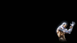 Futuristic man glowing arm dark - arm free wallpaper
