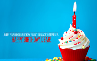 Cupcake candle sprinkles delicious birthday - sprinkle free wallpaper