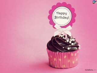 Happy birthday cupcake polka dot - happy free wallpaper