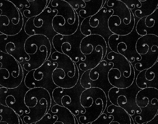 Black background white swirls dots - a silk screen free wallpaper