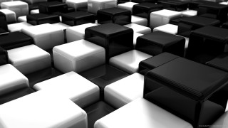 Black white cubes room floor - photo of a bunch free wallpaper